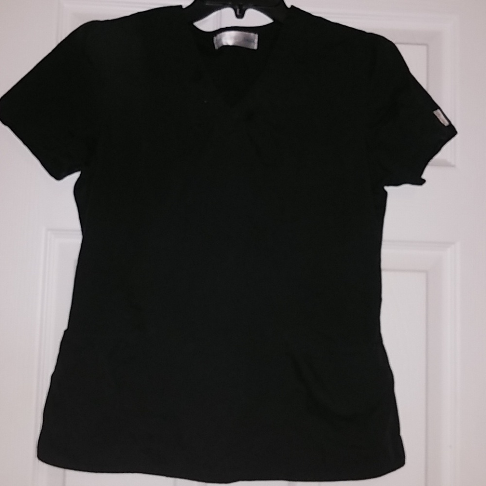 sanibel black scrub top